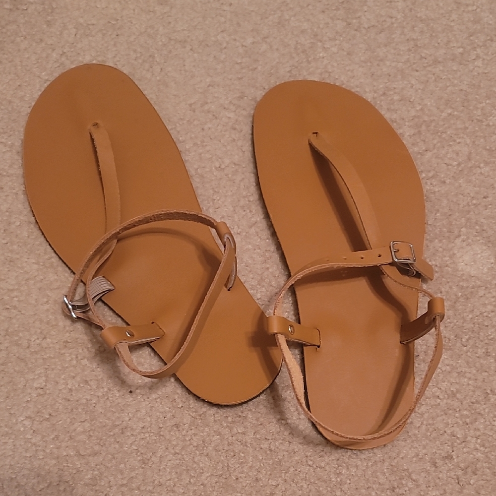 Tan Leather Women's Barefoot Sandals